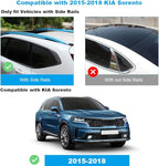 JDMON Compatible with Roof Rack Cross Bars KIA Sorento 2015 2016 2017 2018 with Side Rails Anti-theft Locks Desigh, Aluminum Luggage Rack Crossbar for Rooftop Cargo Bag Carrier Kayak Canoe Bike, Black