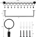 Viklluyr Hat Rack for Baseball Cap Hat Storage with 20 Hooks - Modern Metal Hat Organizer Wall Mounted Caps Hanger Set of 2 f