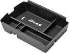 EDBETOS Center Console Organizer Tray Compatible with Atlas Accessories 2018 2019 2020 2021 2022 2023 Secondary Armrest Storage Glove Box Divider ABS Black Materials