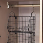 3 Tier Hanging Foldable Wire Baskets Closet Organizer Clothes Shelves Countertop Caddy Bin Wall Mount Shelf Storage Basket fo