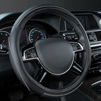 Car Pass Color Piping Microfiber Leather Universal Fit Steering Wheel Cover,Perfectly fit for 14.5-15 inches Suvs,Vans,Trucks