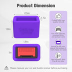Morlike Silicone Belt Buckle Seatbelt Holder (Purple)