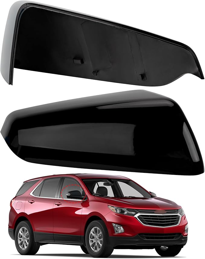 Passenger Side Mirror Cover Replacement for Chevrolet Equinox 2018 2019 2020 2021 2022 2023, for GMC Terrain 2018-2023 - Right Side Mirror Covers, Rear View Mirrors Cap Accessories Black
