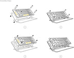 Screwdriver Rack, Small Tool Storage Holder for Desk Top, Work bench Organizer, Aluminum Alloy, Dark Grey