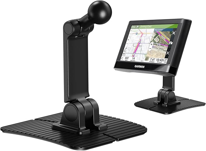1Zero Adhesive GPS Mount Holder for Garmin, Dual-Axis Adjustable GPS Holder with 360° Rotating Ball Joint, Dashboard GPS Mount for Garmin Nuvi Dezl Drive Drivesmart Zumo Driveassist DriveLuxe RV