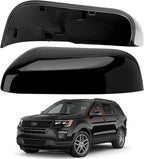 Driver Side Mirror Cover Replacement for Ford Explorer 2016 2017 2018 2019 - Left Side Mirror Covers, Rear View Mirror Cap Accessories Black