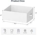 DIMJ Closet Storage Bins 8 Pack - Fabric Storage Baskets for Shelves, Large Clothes Organizers with Handles, Trapezoid Shelf 