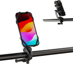 Rcool Universal Bike Phone Mount Holder,with Buckle Mount Base, 360°Rotation Four Corner Fixation for Bicycles Scooter eBike Dirt Road Cruiser Jogging Stroller Torch Light Dash Cam，Black