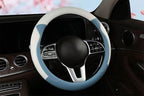 Fashion Cat Ear Leather Steering Wheel Cover Women Girl 15"(38cm) Universal Fit Auto D Shaped Leather Steering Wheel Covers (