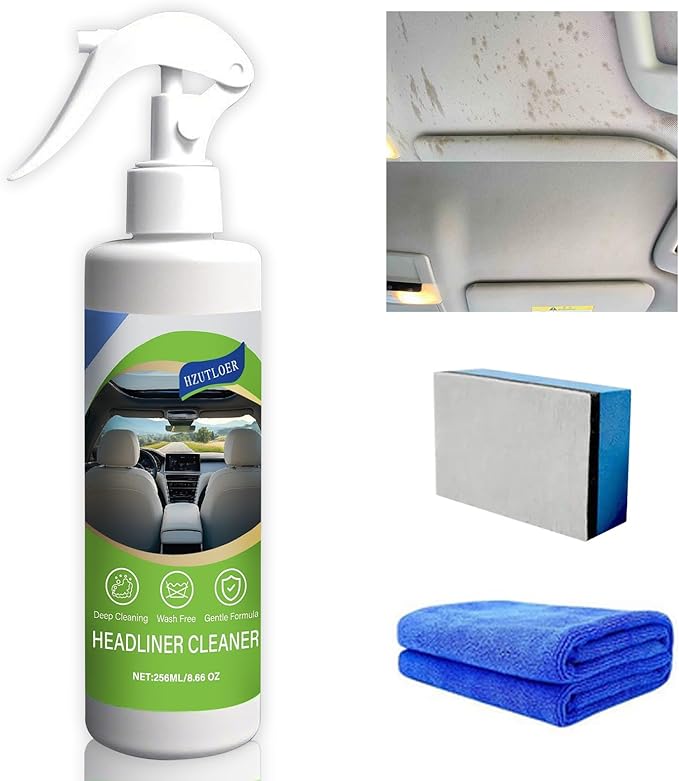 8.66 OZ (256 ml) Car Ceiling Cleaner,Headliner Cleaner,Multifunctional Car Interior Roof Fabric Cleaner Spray,Multi Purpose D
