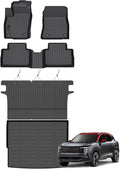 Auxko All Weather Floor Mats Cargo Mat with Backrest Mat Fit for Nissan Kicks 2026 2025 TPE Liners Accessories Odorless Floor Mats Cargo Mat with Back Seat Protector Black