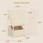 BBLIKE Kids Bookshelf and Stuffed Animal Storage - Multi-Function Nursery Book Shelves with Toy Box and PVC Book Display, Toy