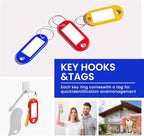 Key Organizer, Zippered Key Case, Fireproof and Waterproof Key Binder with 12 Hooks and Tags Portable Key Storage Book for Of