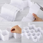 Ohlove 32Pcs Honeycomb Drawer Organizer Divider for Underwear Socks Bras Ties Belts Scarves (112 Slots)