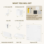 VUSIGN Peg Board Combination Kit, 22"x22" Pegboards and Accessories for Wall Organization with Two Installation Modes, Pegboa