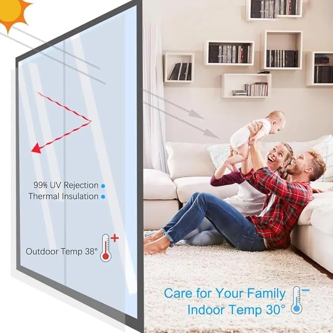 One Way Uncut Roll Window Tint Film Mirror Privacy UV Reflective Car Home Office Glass Scratch Resistant Film,for Privacy and Heat Reduction (Silver, 20" Inches x 20'Feet)