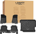 LASFIT Floor Mats & Trunk Mat for Jeep Wrangler JL 2018-2025 2026 4 Door Cargo Without SUBWOOFER (Not for JK/Not PHEV/Not 2-Door), All Weather TPE Custom Cargo Mat Fit for Flat Load Floor Gas Type