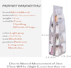 MURRI&MURRDI 2 Packs Hanging Handbag Organizer for Closet, Purse Storage Holder with 8 Easy Access Clear PVC Pockets, Womens 