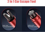 HHXS Car Window Breaker Seatbelt Cutter 4 Pack, Car Safety Hammer Glass Breaker Under Water Auto Emergency Rescue Tool, Car E