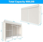 Ulif E13C Heavy Duty Closet Organizer System，Freestanding Clothing Racks for Hanging Clothes，Adjustable Garment Rack 63" W x 