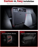 for 2024~2026 Toyota Tacoma (4th Gen Tacoma) 2-in-1 Silicone Center Console Armrest Cover& Armrest Hidden Privacy Tray - [OEM Design& Friendly Liquid Silicone Rubber] - Thin Black