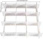 MUKCHAP 72-Piece DIY Grid Drawer Organizer - 12.6 Inch Adjustable Drawer Dividers for Sock, Underwear, Scarf - 36 White, 36 P
