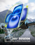 Bracketron MagSafe Bike Mount - MagAlign MAX Magnetic Phone Holder for Bike, Handlebar Phone Mount with Strong Magnetic Suction & 360° Rotation