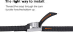 Ayaport Cam Buckle Lashing Straps with Stainless Steel Cam Buckle 1650lbs Break Strength Truck Straps 2ft Tie Down for Packing