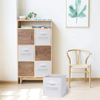 artsdi Fabric storage cubes (Set of 10) 11 Inch Cube Storage Bin, cube storage with 8 Labels Window Cards & a Pen, Foldable c