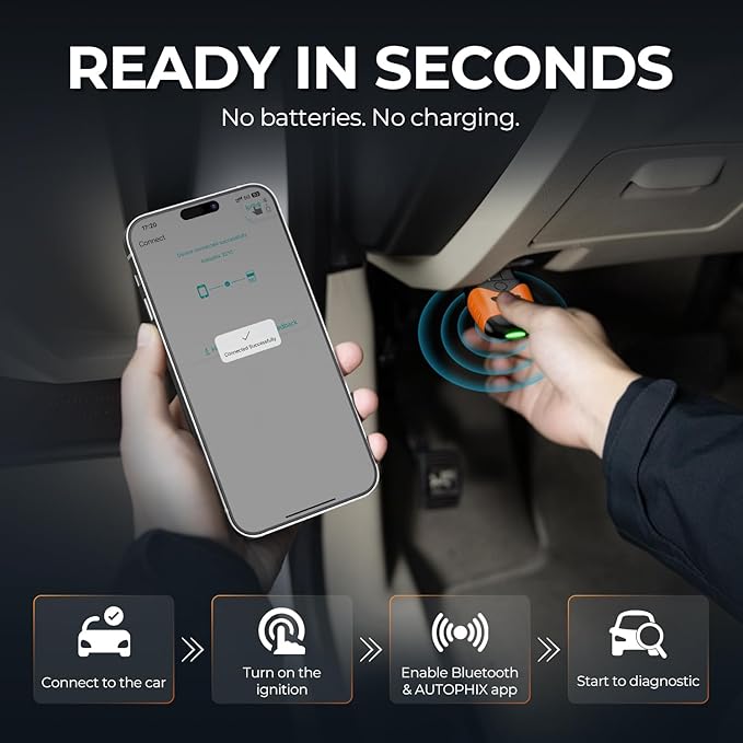 AUTOPHIX 3210 Pro OBD2 Scanner Bluetooth - Check All Engine Fault Codes for All 1996+ Vehicles - Easy DIY Car Scanner with