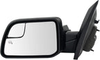 TRQ Driver & Passenger Side Power Heated Mirror Set Paint to Match Spotter Glass with Puddle Light Compatible with 2011-2014 