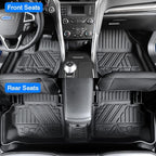 KUST Floor Mats for 2013-2020 Ford Fusion/Lincoln MKZ, All Weather Protection 2 Row Floor Liners Set Black Non-Slip