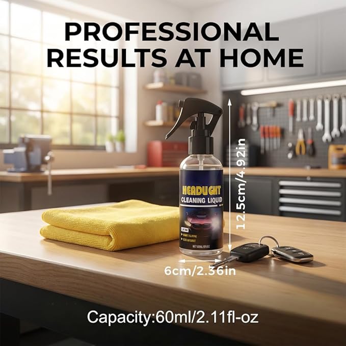 Car Headlight Restoration Spray Kit for Polishing Car Headlight, 2026 New Light Cleaner & Restorer Kit with Cleaning Cloth fo