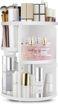 seinlife 360 Rotating Makeup Organizer,DIY Adjustable Spinning Holder,Foldable Cosmetic Storage Display box,Large Capacity Ma