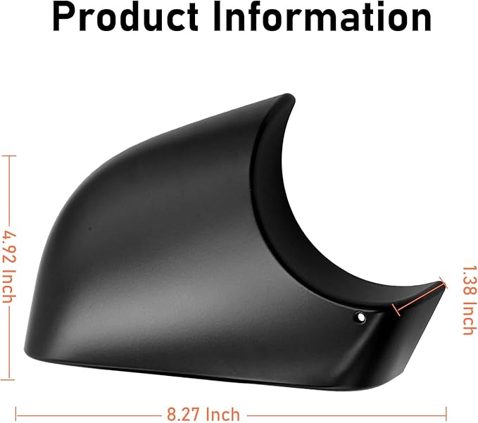 Jaronx Compatible with Tesla Model Y Mirror Bottom Cover 2018-2025, Right Passenger Side Rearview Mirror Lower Base Trim Base Cover Replacement for Tesla Model Y Accessories (Right)