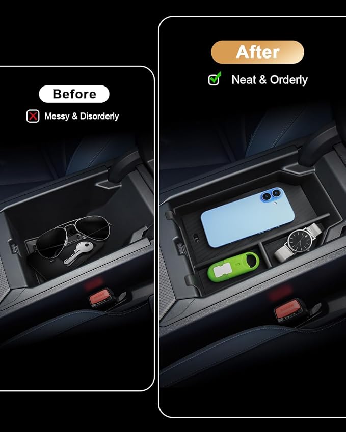 ECOZEN 2026 BMW X3 Center Console Organizer Set - 3 Pcs Center Console Organizer + Hidden Organizer Box + Behind Screen Organizer Tray For 2025-2026 BMW X3 30 xDrive/M50 xDrive Accessories