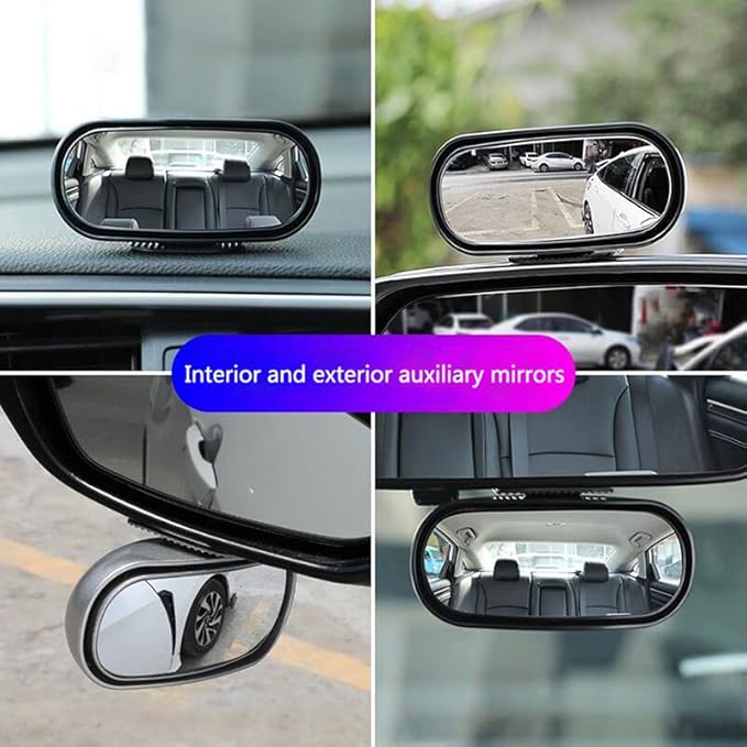 Blind Spot Car Mirror Rectangular, Adjustable Blindspot Convex Wide Angle Side Rearview Mirror for Cars Trucks SUV