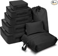 SDGFUI 8 PCS Compression Packing Cubes for Travel Women, Compression Organizer for Luggage Space Saving Travel Essentials and
