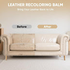 Leather Recoloring Balm - Scratch Repair & Color Restore Kit for Faded Leather, Leather Couch & Car Seats - 10OZ Restorer Bal