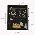 GSXRB Travel Jewelry Organizer Case with Clear Zipper Pouches,3pcs Velvet Jewelry Storage Book Binder, Multi-Layer Inner Page