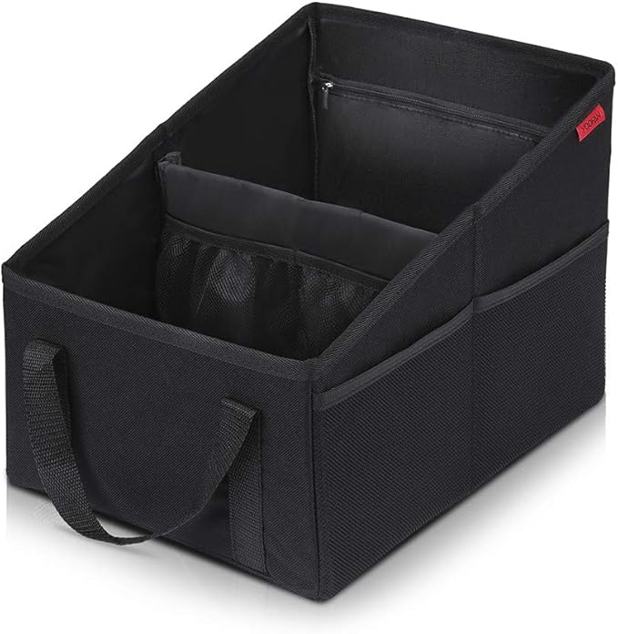 YOOFAN Car Seat Organizer - Passenger Seat Organizer, Collapsible Small Car Seat Storage Organizer for Console Front/Back,
