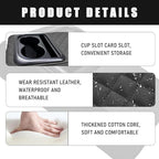 Car Center Console Armrest Pillow, Waterproof Car Armrest Cover Cushion with Cup and Phone Holder, Memory Foam Arm Rest Box Protector for Most Vehicles, Car Accessories (Black)