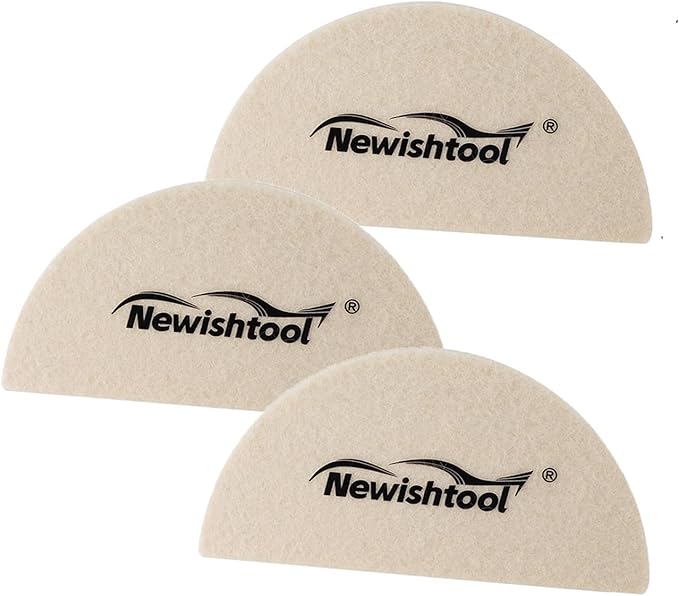 NEWISHTOOL 3 PCS Wool Felt Squeegee Window Tint Tools, Scratch Free Soft Woolen Squeegee for Vinyl Wrap, Glass Tint Film, Car Wrapping, PPF Installation