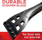 Ice Scraper and Snow Brush for Car, Lightweight 7" Brush Head & 33.5" Extendable Handle for Quick Windshield and Window Cleaning on SUV, Truck, Auto(Red)