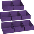 DIMJ Closet Storage Bins 8 Pack - Fabric Trapezoid Closet Organizer Bin, Foldable Storage Baskets for Shelves, Closet Shelf O