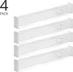 mDesign Expandable Dresser Drawer Divider with Foam Ends, Drawer Divider Locks in Place, Separators for Clothing and Accessor