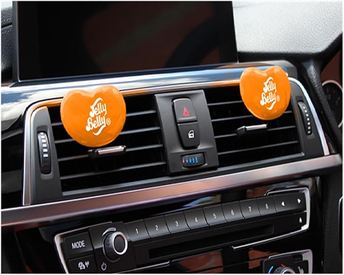 Jelly Belly Car Vent Air Freshener Pack w/2 Vent Clips (1 Pack, Pink Grapefruit)