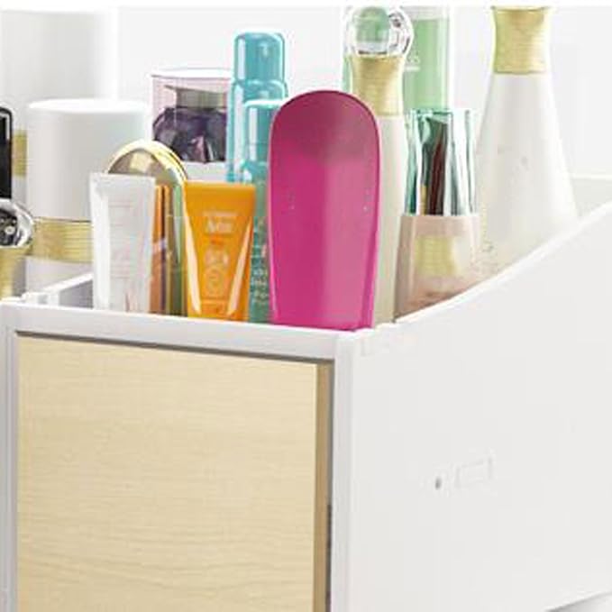 Makeup Organizer Box Makeup Organizer Cosmetic Storage Box, Make Up Organizer with Drawers Dressing Table Skincare Holder , V