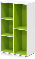 Furinno LUDER Book Shelf, 5-Cube Bookshelf, Reversible Bookcase, 9.4 x 19.5 x 31.5, Easy Assembly, for Living Room, Bedroom, 
