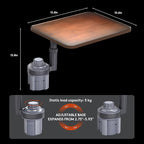 Car Tray Table & Car Laptop Desk, Height-Adjustable 360° Rotating Wood Car Laptop Mount, Steering Wheel Tray, Cup Holder Table,Compatible with Tesla & Most Vehicles Walnut